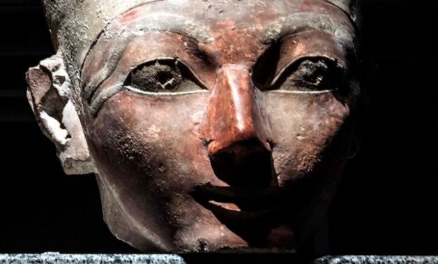 Queen Hatshepsut head statue in sharm el sheikh museum social media.